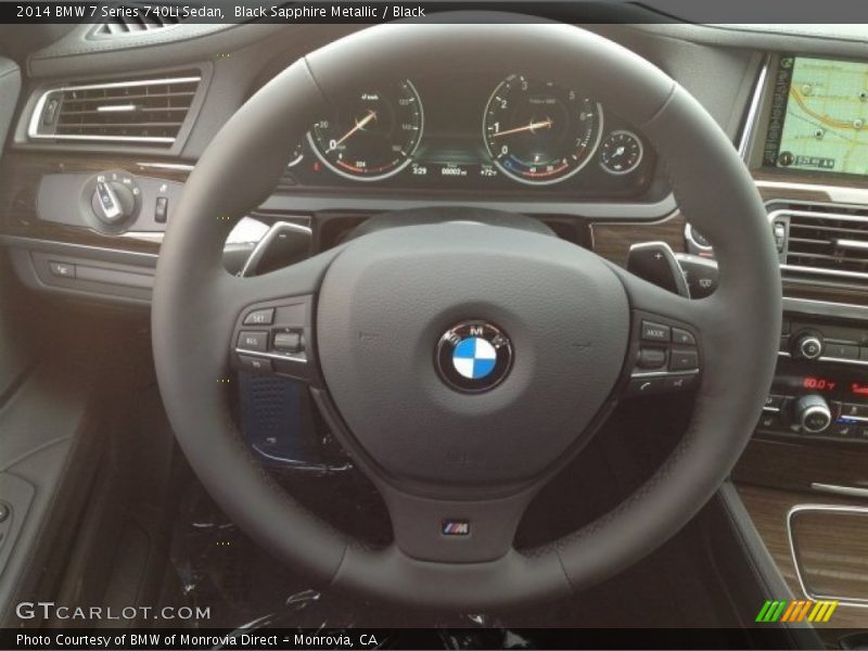 Black Sapphire Metallic / Black 2014 BMW 7 Series 740Li Sedan