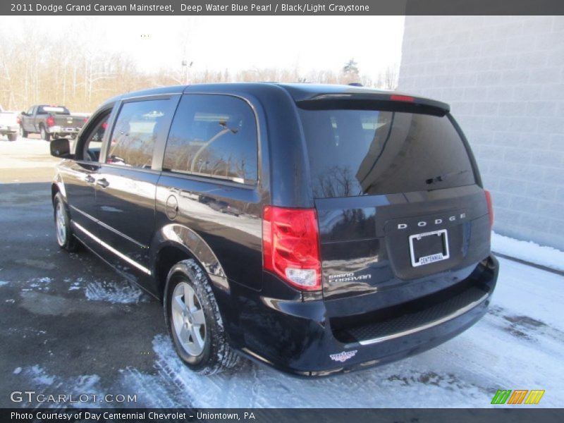 Deep Water Blue Pearl / Black/Light Graystone 2011 Dodge Grand Caravan Mainstreet