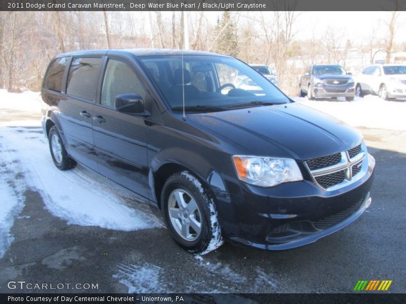 Deep Water Blue Pearl / Black/Light Graystone 2011 Dodge Grand Caravan Mainstreet