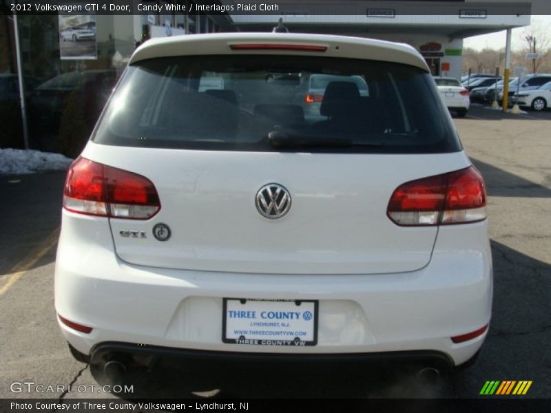 Candy White / Interlagos Plaid Cloth 2012 Volkswagen GTI 4 Door