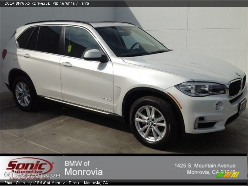 Alpine White / Terra 2014 BMW X5 xDrive35i