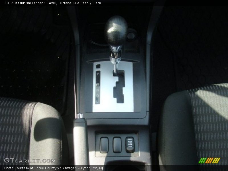 Octane Blue Pearl / Black 2012 Mitsubishi Lancer SE AWD