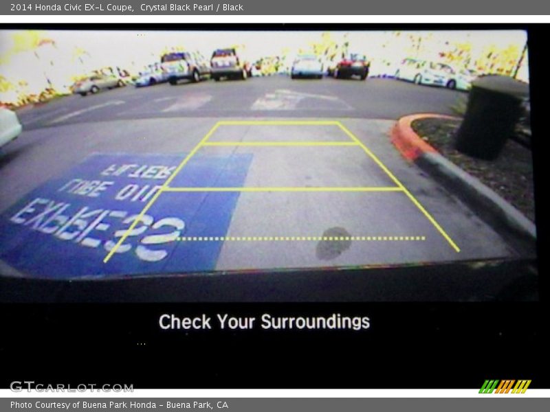 Crystal Black Pearl / Black 2014 Honda Civic EX-L Coupe