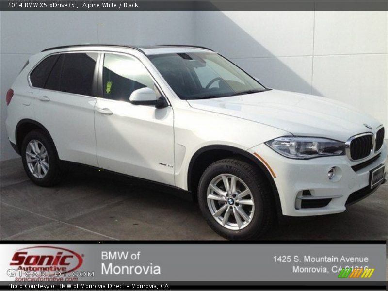 Alpine White / Black 2014 BMW X5 xDrive35i
