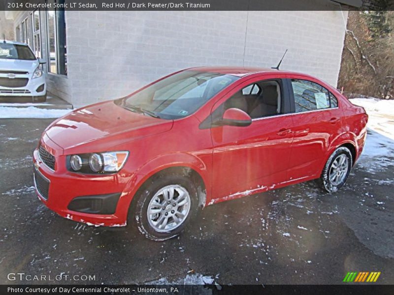 Red Hot / Dark Pewter/Dark Titanium 2014 Chevrolet Sonic LT Sedan