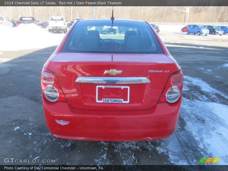 Red Hot / Dark Pewter/Dark Titanium 2014 Chevrolet Sonic LT Sedan