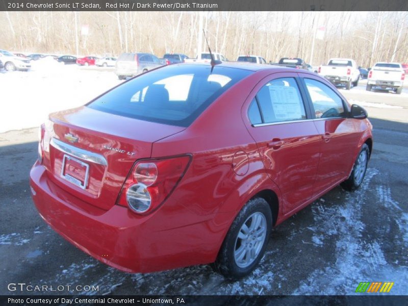 Red Hot / Dark Pewter/Dark Titanium 2014 Chevrolet Sonic LT Sedan