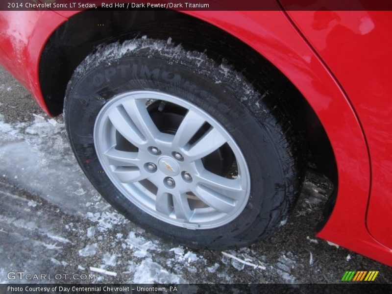Red Hot / Dark Pewter/Dark Titanium 2014 Chevrolet Sonic LT Sedan
