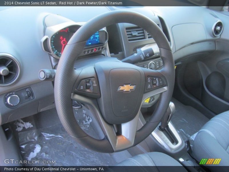 Red Hot / Dark Pewter/Dark Titanium 2014 Chevrolet Sonic LT Sedan