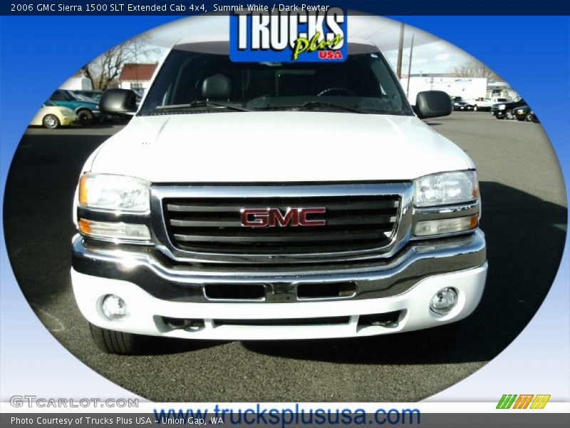 Summit White / Dark Pewter 2006 GMC Sierra 1500 SLT Extended Cab 4x4