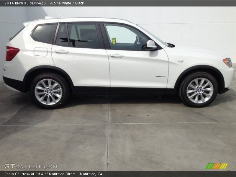 Alpine White / Black 2014 BMW X3 xDrive28i