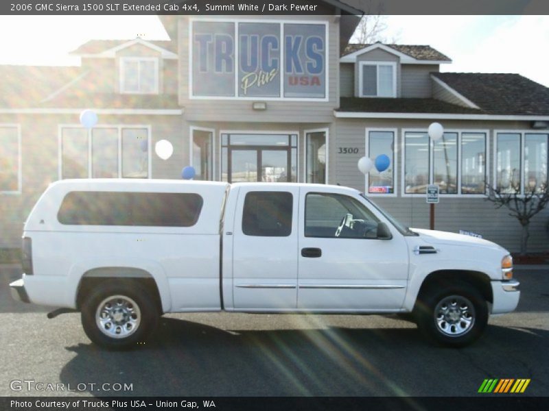 Summit White / Dark Pewter 2006 GMC Sierra 1500 SLT Extended Cab 4x4