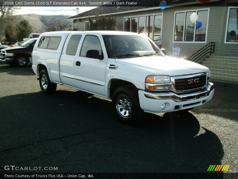 Summit White / Dark Pewter 2006 GMC Sierra 1500 SLT Extended Cab 4x4
