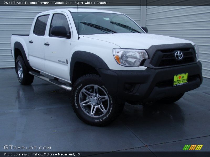 Super White / Graphite 2014 Toyota Tacoma Prerunner Double Cab