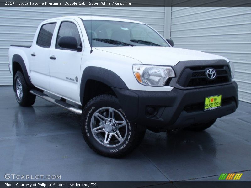 Super White / Graphite 2014 Toyota Tacoma Prerunner Double Cab