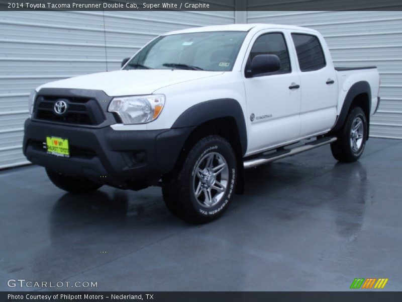 Super White / Graphite 2014 Toyota Tacoma Prerunner Double Cab