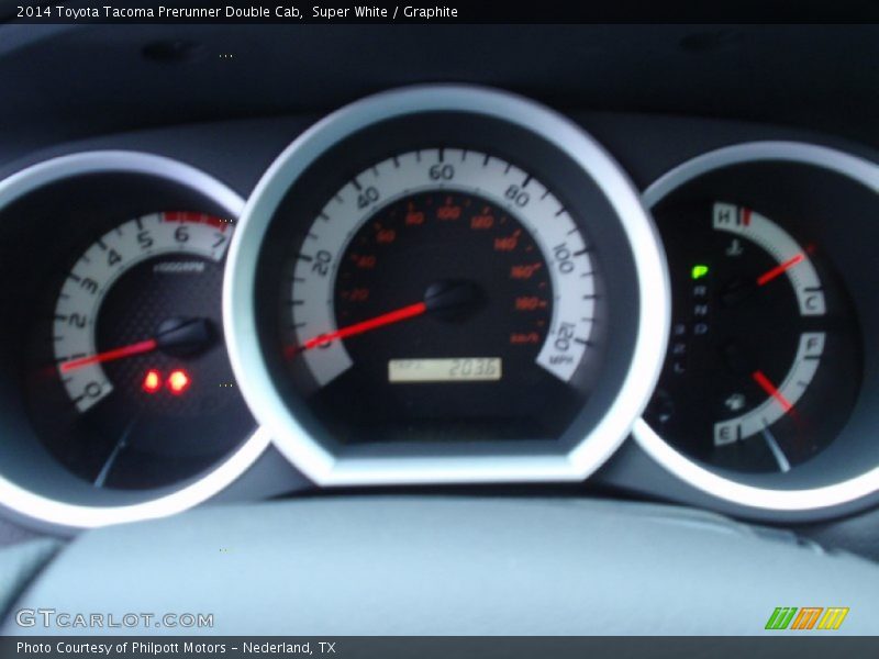 Super White / Graphite 2014 Toyota Tacoma Prerunner Double Cab