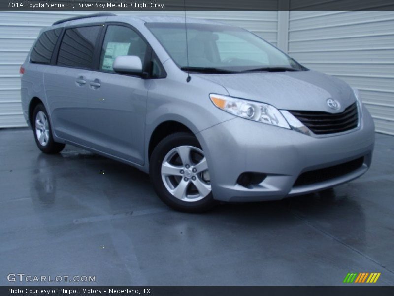 Silver Sky Metallic / Light Gray 2014 Toyota Sienna LE