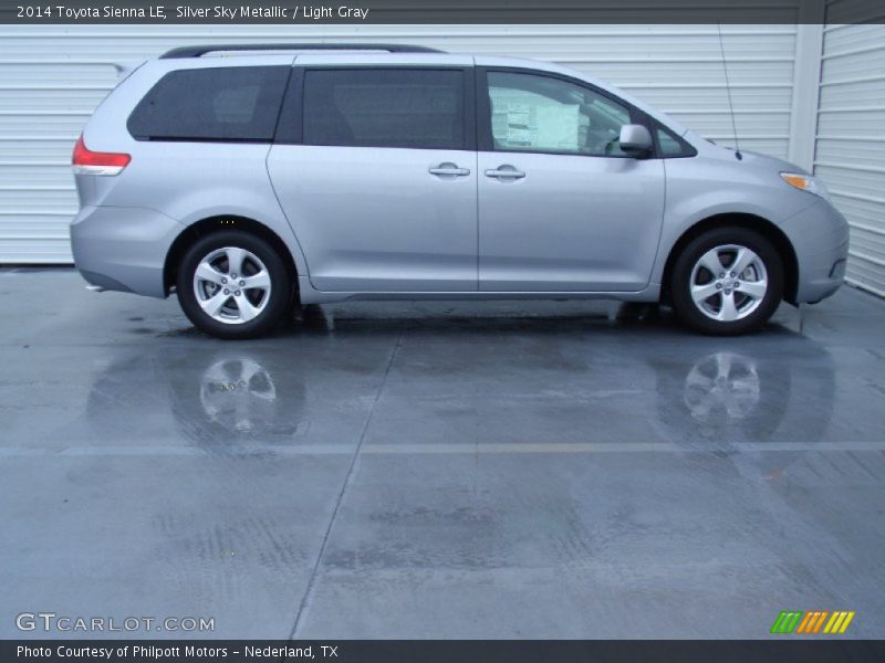 Silver Sky Metallic / Light Gray 2014 Toyota Sienna LE