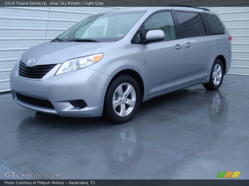 Silver Sky Metallic / Light Gray 2014 Toyota Sienna LE