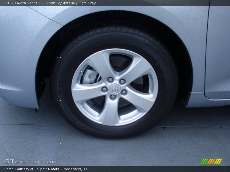 Silver Sky Metallic / Light Gray 2014 Toyota Sienna LE
