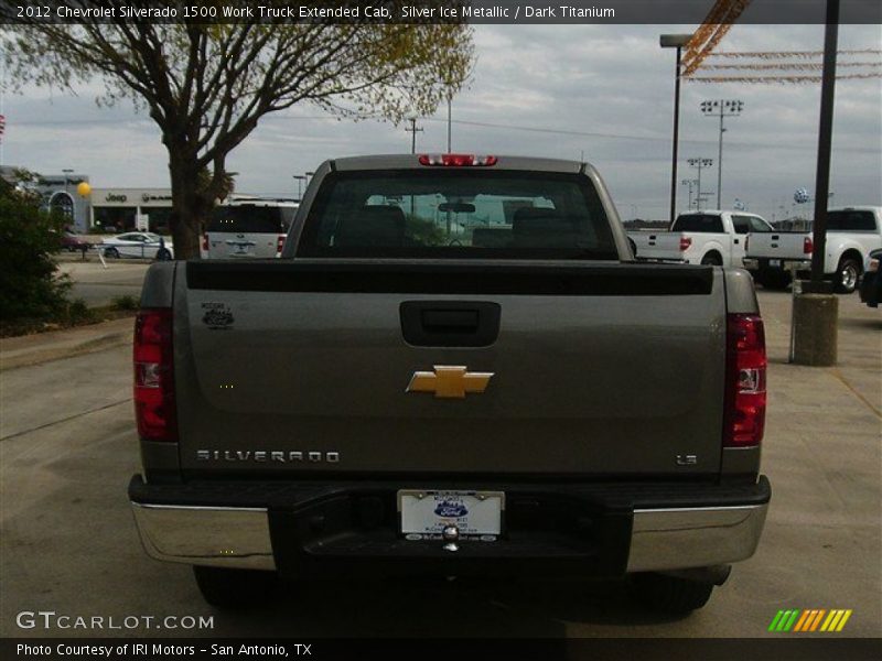 Silver Ice Metallic / Dark Titanium 2012 Chevrolet Silverado 1500 Work Truck Extended Cab