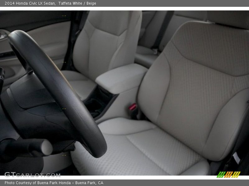 Taffeta White / Beige 2014 Honda Civic LX Sedan