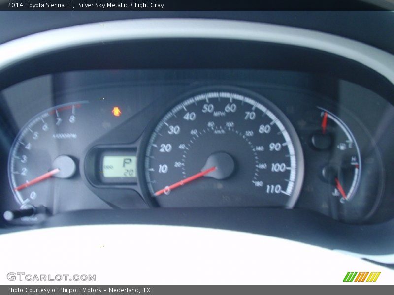 Silver Sky Metallic / Light Gray 2014 Toyota Sienna LE