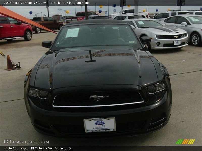 Black / Medium Stone 2014 Ford Mustang V6 Convertible