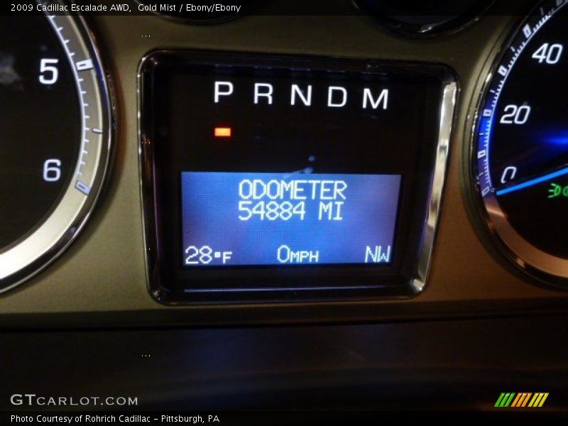 Gold Mist / Ebony/Ebony 2009 Cadillac Escalade AWD