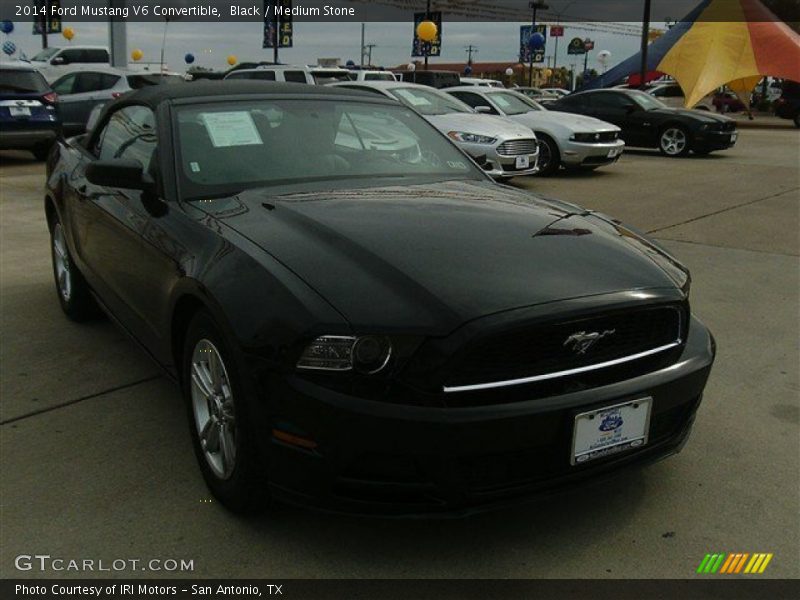 Black / Medium Stone 2014 Ford Mustang V6 Convertible