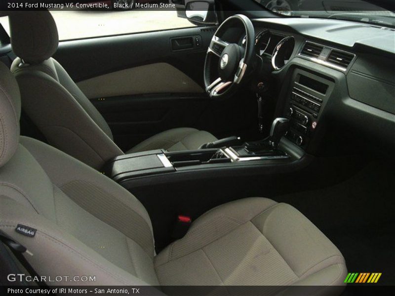 Black / Medium Stone 2014 Ford Mustang V6 Convertible