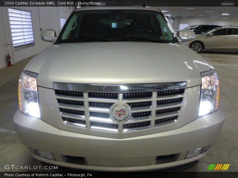 Gold Mist / Ebony/Ebony 2009 Cadillac Escalade AWD