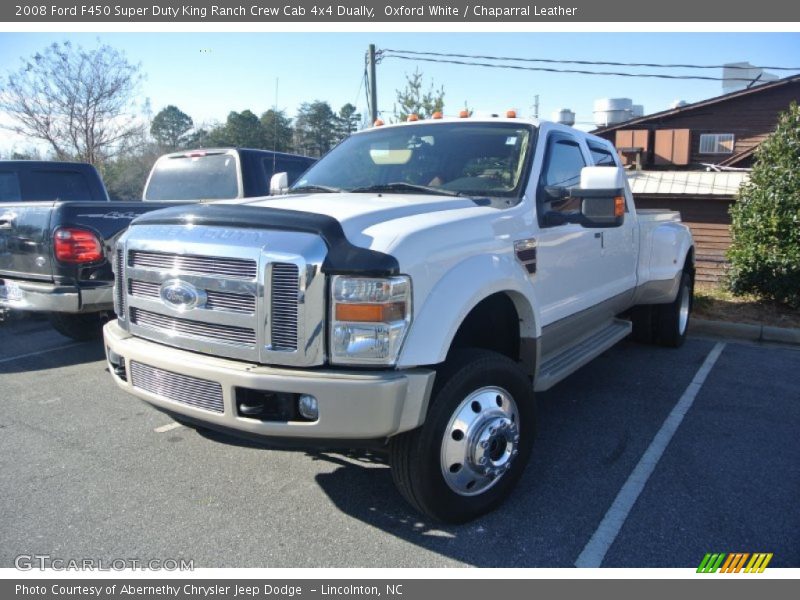 Oxford White / Chaparral Leather 2008 Ford F450 Super Duty King Ranch Crew Cab 4x4 Dually