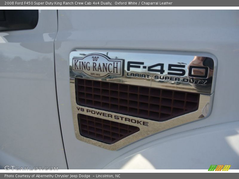 Oxford White / Chaparral Leather 2008 Ford F450 Super Duty King Ranch Crew Cab 4x4 Dually