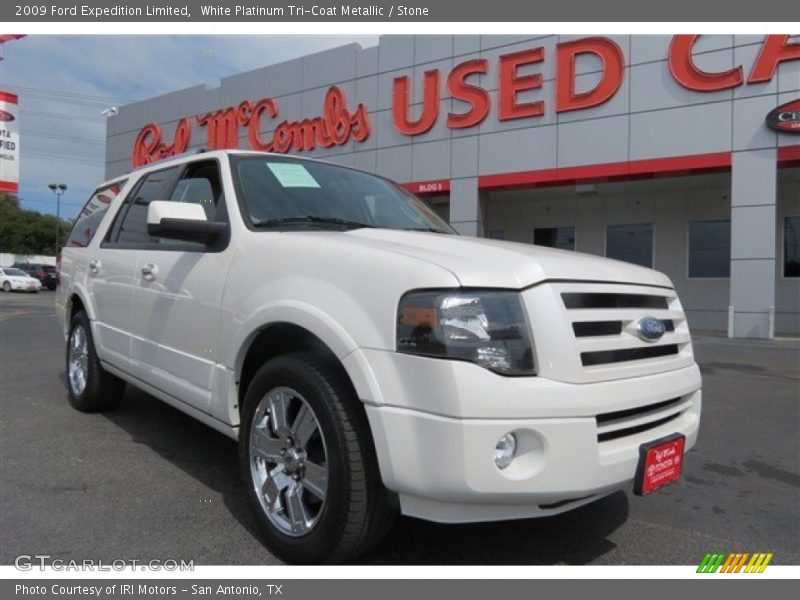 White Platinum Tri-Coat Metallic / Stone 2009 Ford Expedition Limited