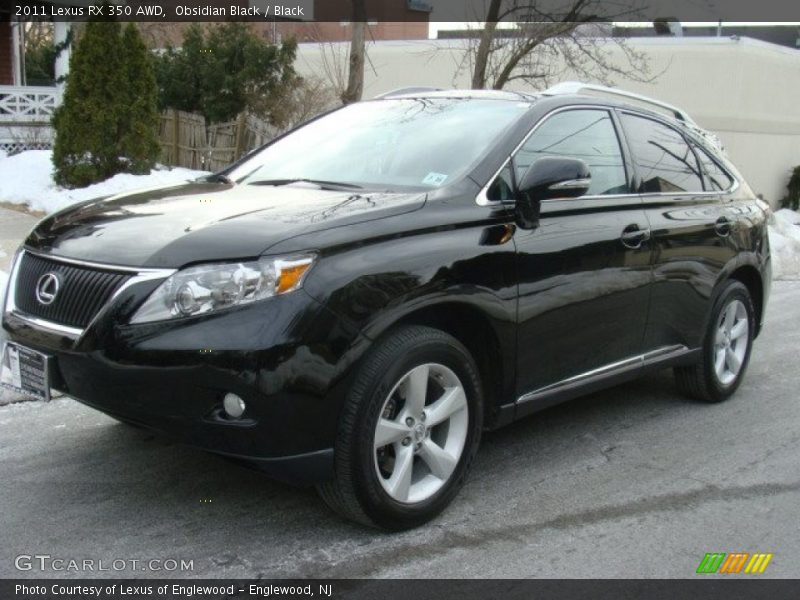 Obsidian Black / Black 2011 Lexus RX 350 AWD