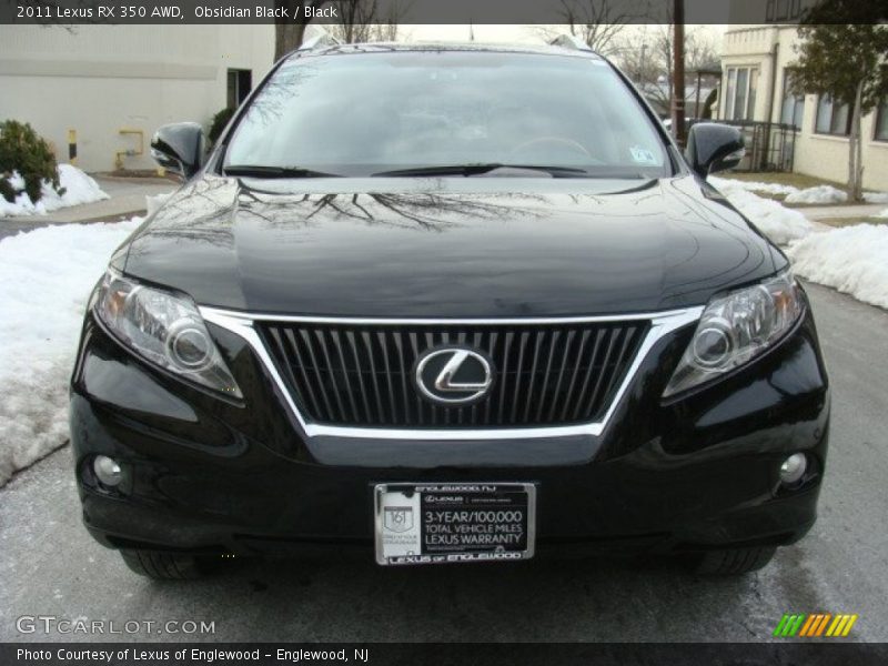 Obsidian Black / Black 2011 Lexus RX 350 AWD