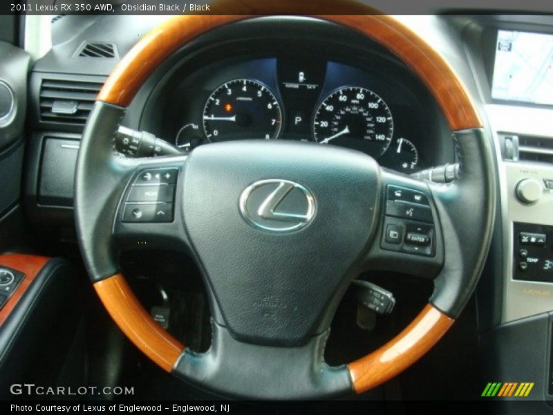 Obsidian Black / Black 2011 Lexus RX 350 AWD