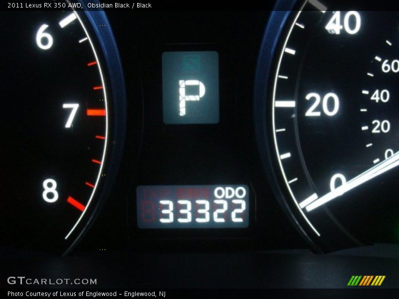 Obsidian Black / Black 2011 Lexus RX 350 AWD