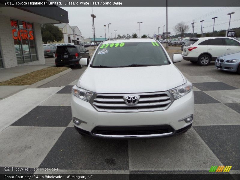 Blizzard White Pearl / Sand Beige 2011 Toyota Highlander Limited