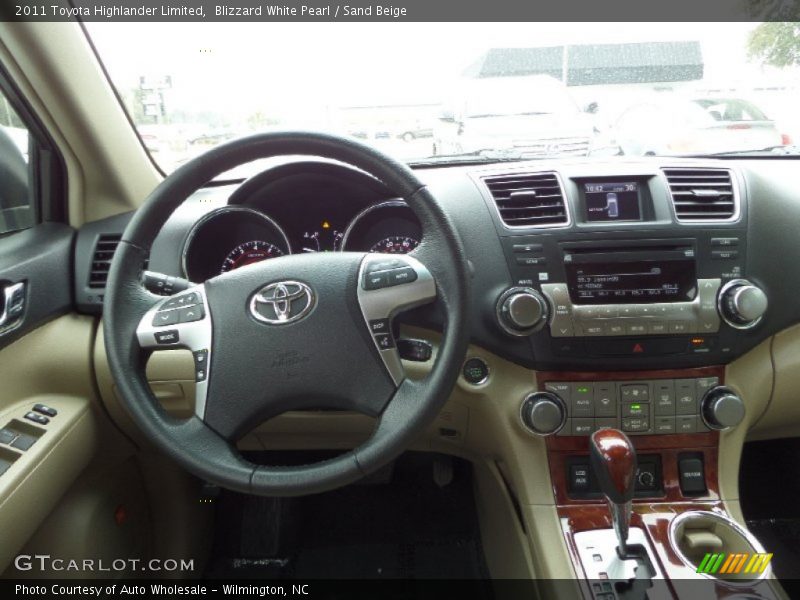 Blizzard White Pearl / Sand Beige 2011 Toyota Highlander Limited