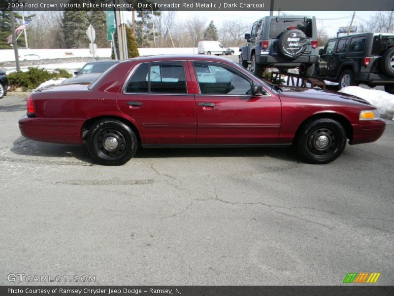  2009 Crown Victoria Police Interceptor Dark Toreador Red Metallic