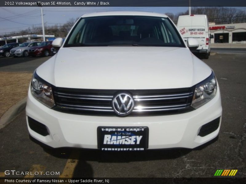 Candy White / Black 2012 Volkswagen Tiguan SE 4Motion