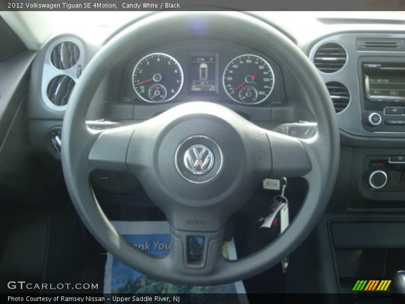Candy White / Black 2012 Volkswagen Tiguan SE 4Motion