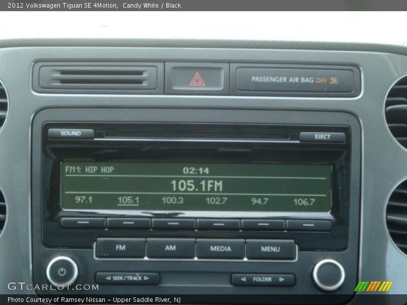 Candy White / Black 2012 Volkswagen Tiguan SE 4Motion
