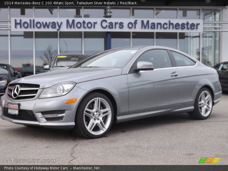 Palladium Silver Metallic / Red/Black 2014 Mercedes-Benz C 300 4Matic Sport