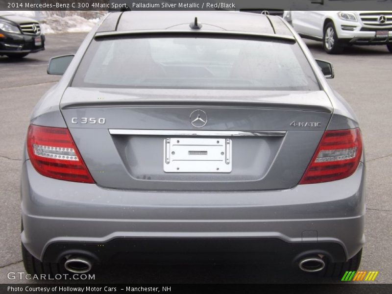 Palladium Silver Metallic / Red/Black 2014 Mercedes-Benz C 300 4Matic Sport