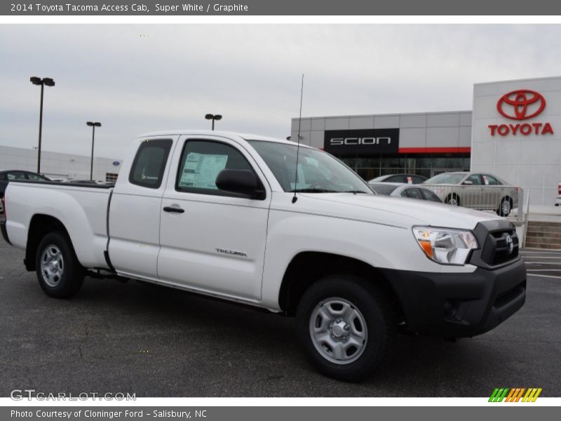 Super White / Graphite 2014 Toyota Tacoma Access Cab