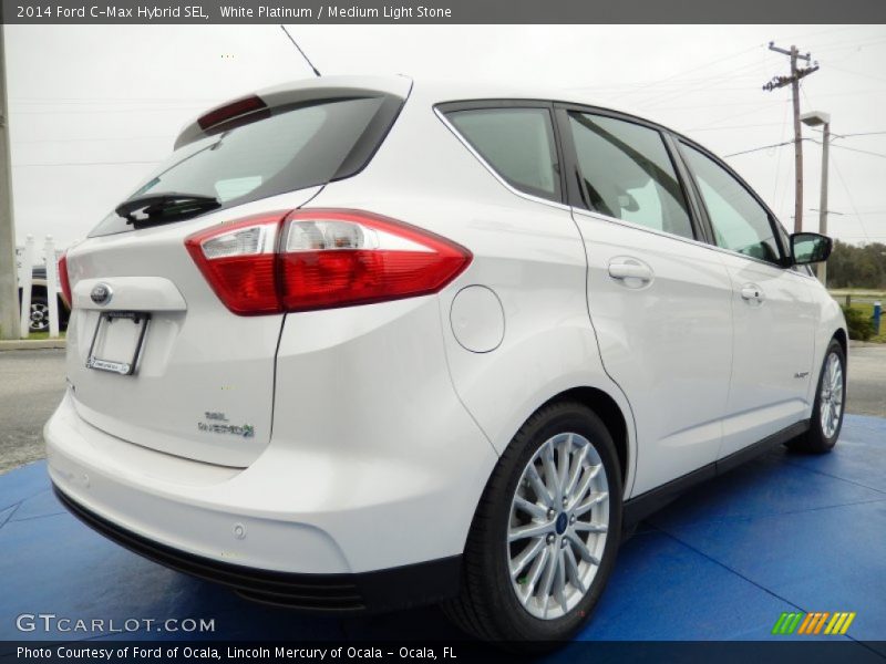 White Platinum / Medium Light Stone 2014 Ford C-Max Hybrid SEL